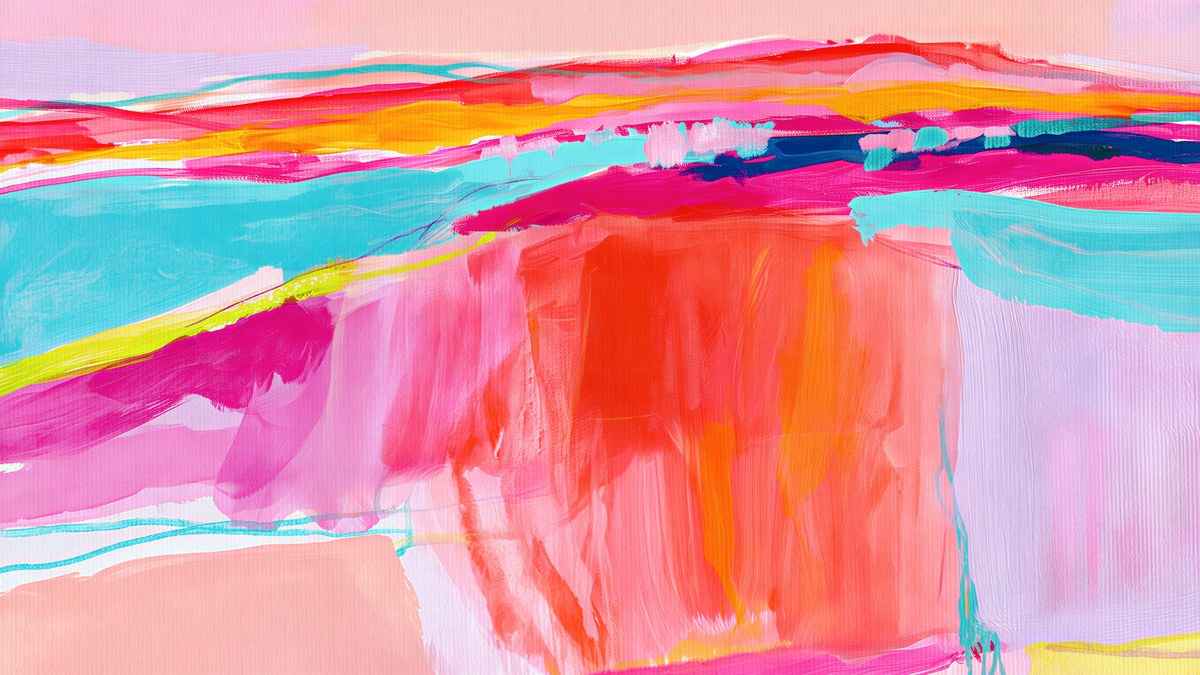 Pink Turquoise Horizon artwork