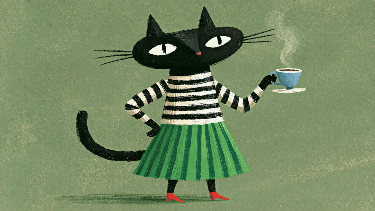 Teatime Black Cat artwork