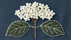 Embroidered White Hydrangea artwork