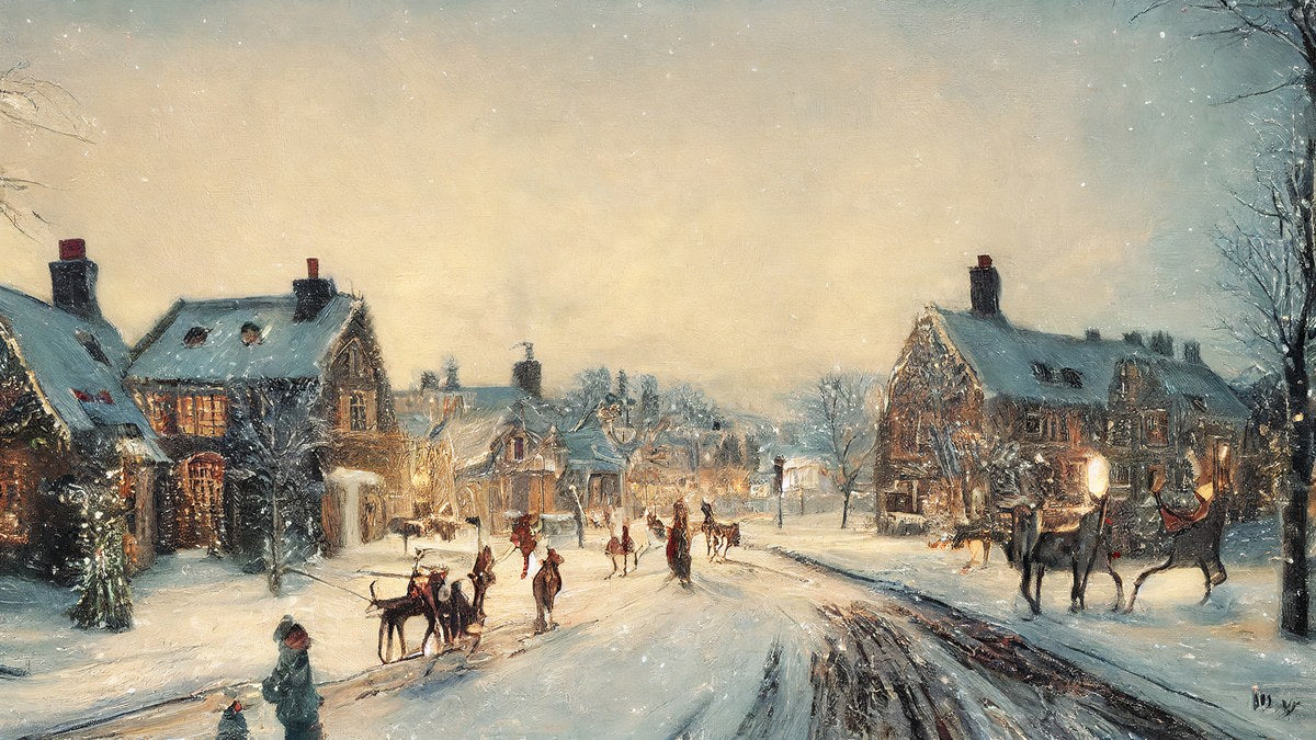 Sleigh Road at Dusk artwork