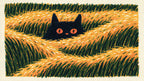 Cat in Golden Grass artwork