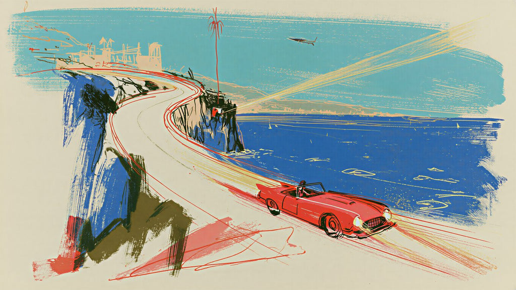 Cliffside Red Convertible artwork