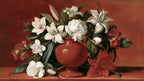 White Lilies Red Vase artwork