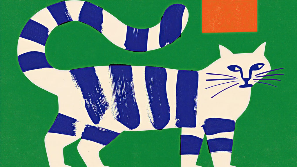 Long Tail Striped Cat artwork