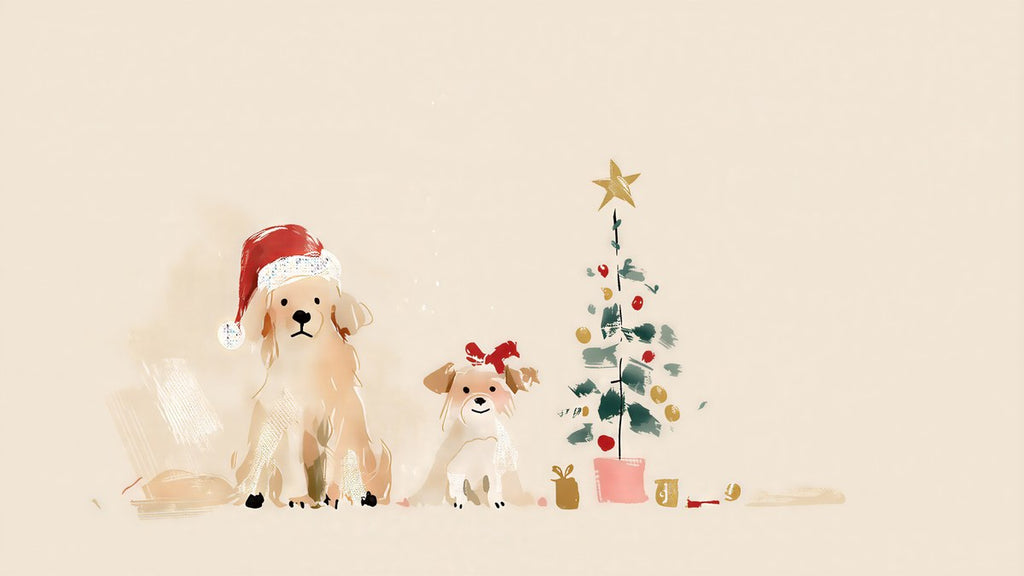 Watercolor Tree Pups artwork