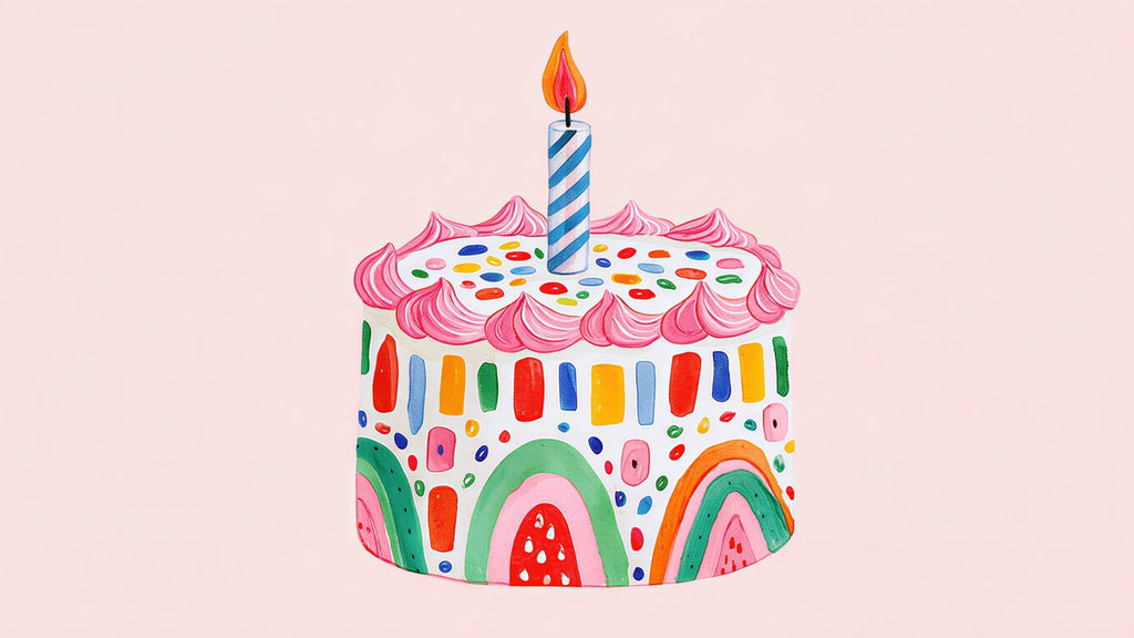 Rainbow Birthday Cake artwork
