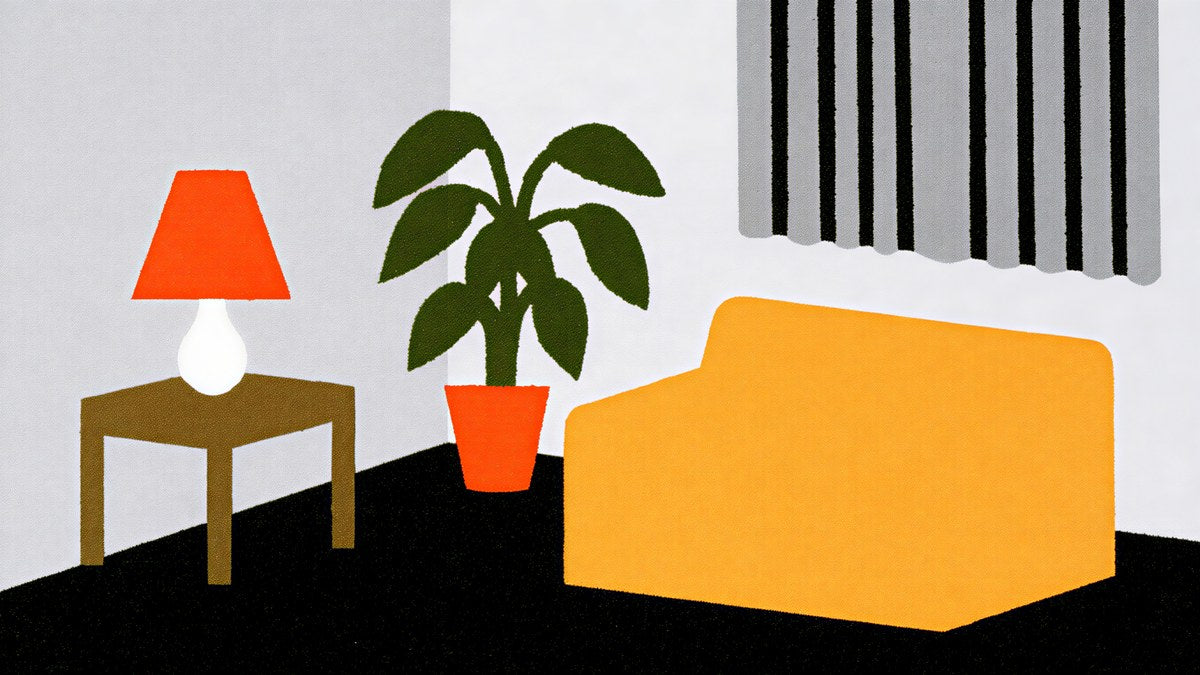 Orange Lamp Quiet Room artwork