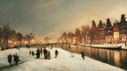 Amsterdam Canal Dusk artwork