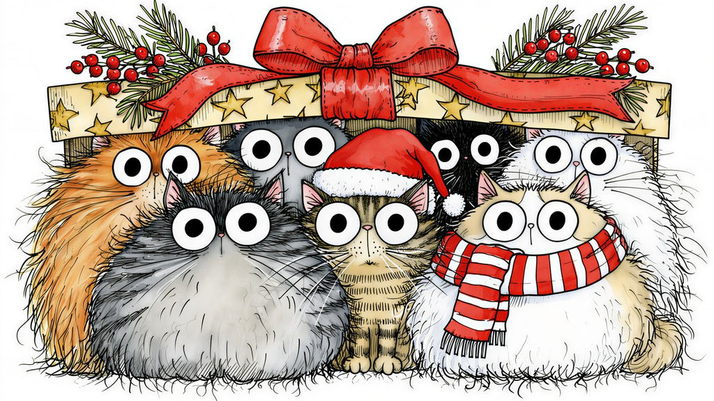 Gift Box Cat Pile artwork