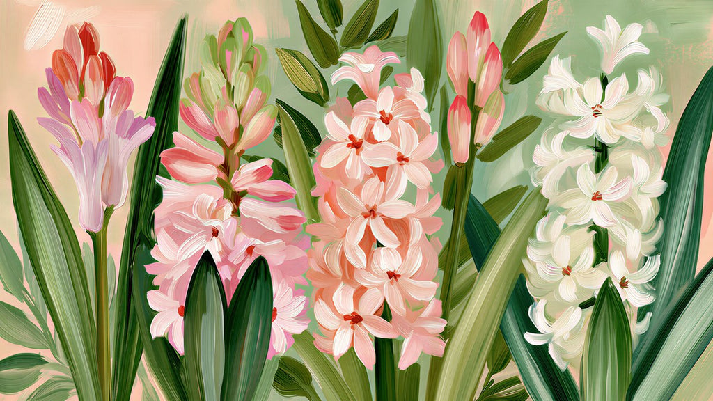 Pink and White Hyacinths artwork