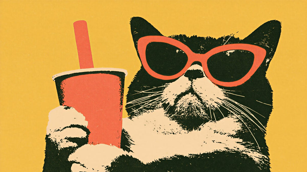Boba Cat in Shades artwork