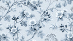 Blue Toile Wild Roses artwork