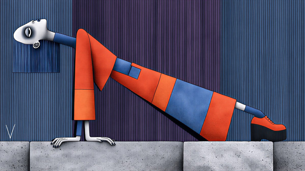 Surreal Leaning Woman artwork