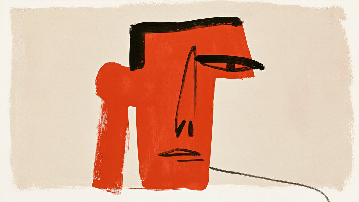 Red Block Profile Face artwork