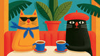 Two Cafe Cats artwork