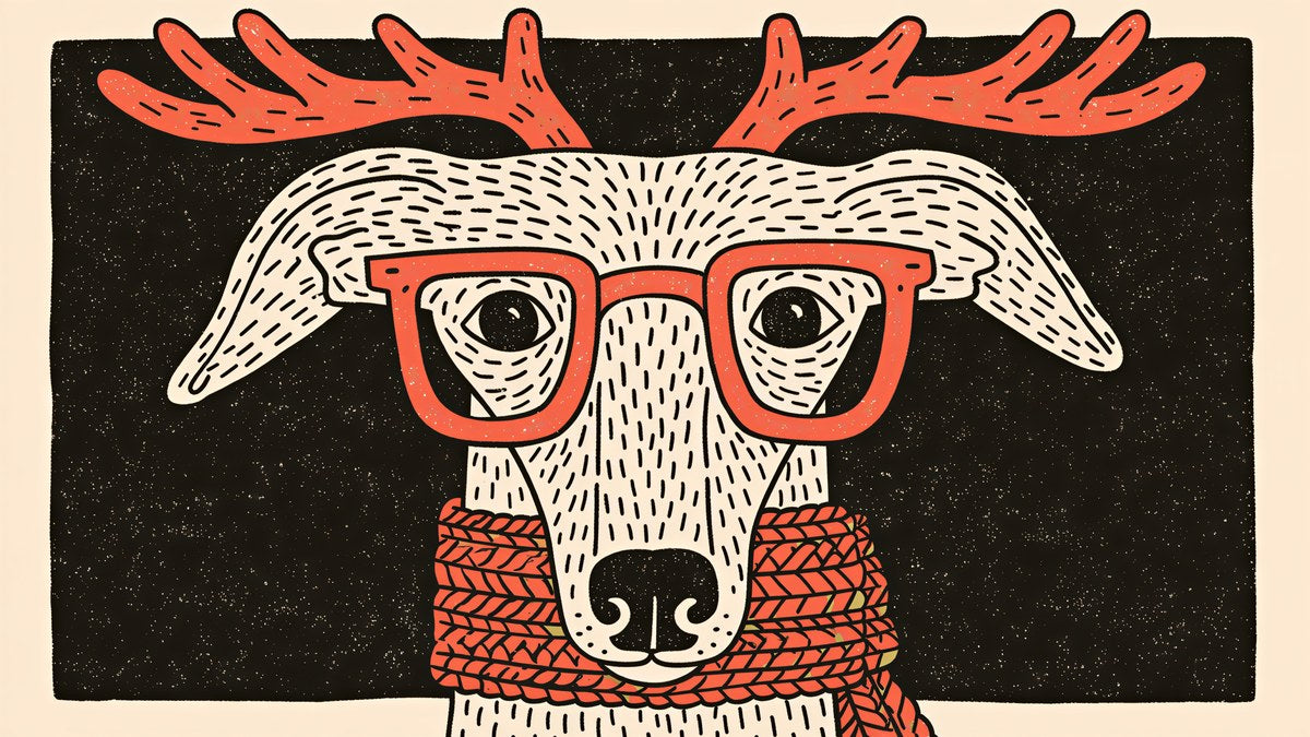 Whippet in Red Antlers artwork