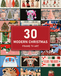 Modern Christmas Bundle of 30: every artwork of the bundle in a grid