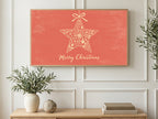 Coral Star Ornament art on a TV in a living room