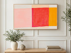 Blush Color Fields art on a TV in a living room
