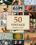 Vintage Bundle of 50: every artwork of the bundle in a grid