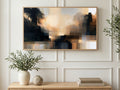 Glowing Mist Abstract art on a TV in a living room