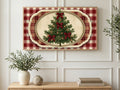 Velvet Bow Tree art on a TV in a living room