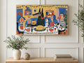 Punk Family Feast art on a TV in a living room