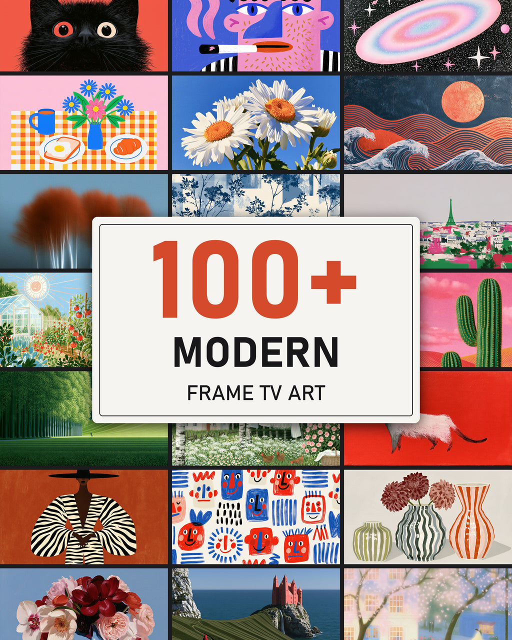 Modern Bundle of 116: every artwork of the bundle in a grid