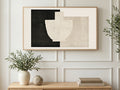 Torn Paper Vase art on a TV in a living room