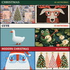 Christmas, Cute and Modern Christmas Frame TV art bundles in the mega bundle: 2 sample artworks from each, with its number of artworks